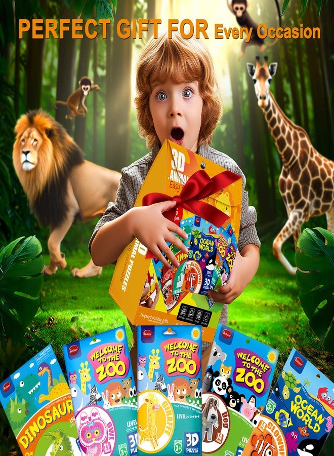 ROHSCE 3D Animal Puzzles for Kids Ages 3-8 Boys & Girls, DIY Art Craft Educational Learning Toys, Safe Foam Model Building Kits, Fun STEM Project Activity, Birthday Gift for 3 4 5 6 Year Old - Image 2